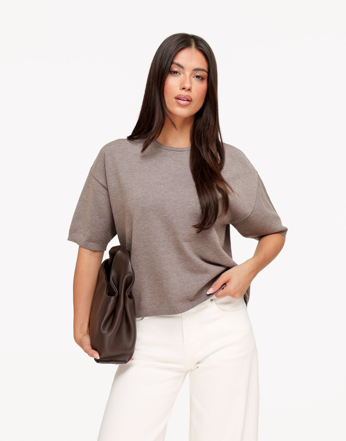 KLEDING-TAUPE-GEBREIDE-KORTE-MOUWEN-TOP-03