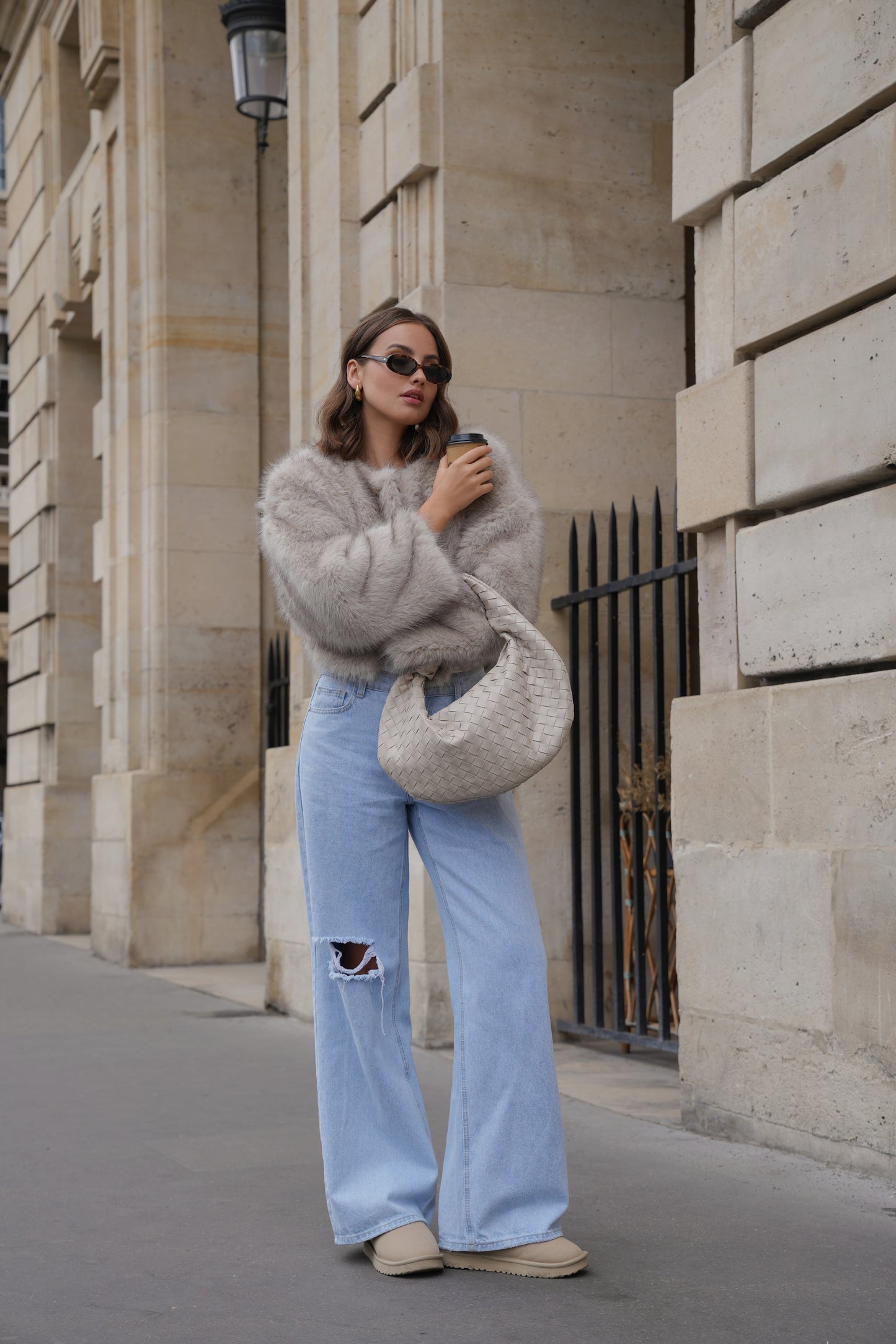 Beige Short Fluffy - Jacket