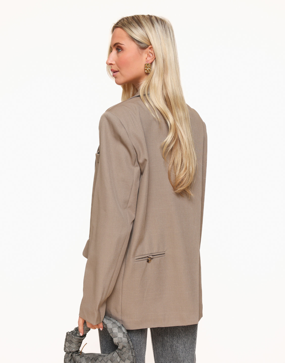 Taupe Open Rug Oversized - Blazer