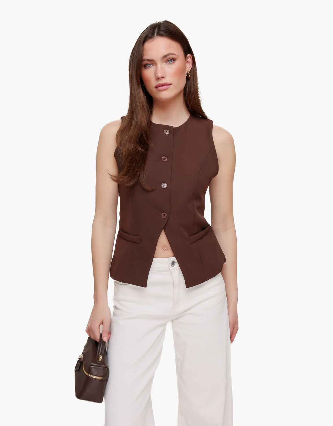 Brown High Buttons - Waistcoat