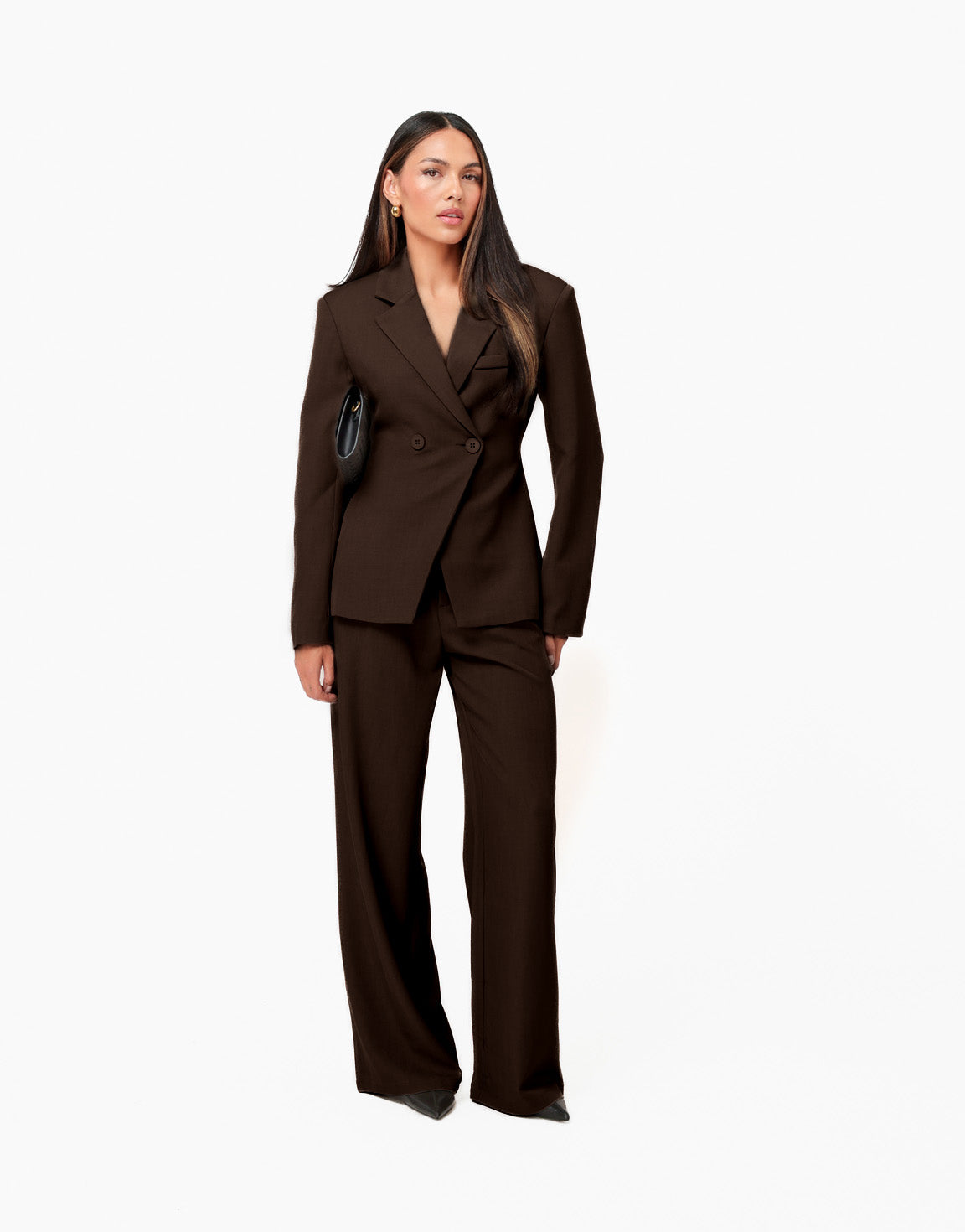Donkerbruine Classic Getailleerde Knopen - Blazer