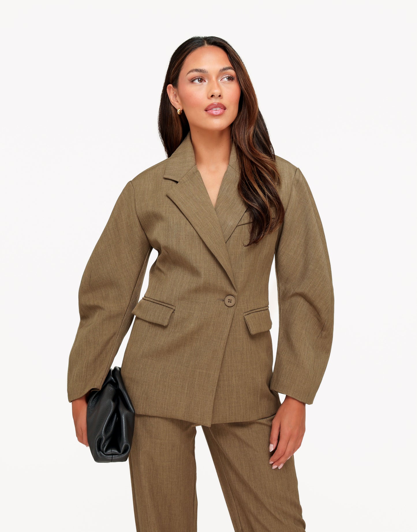 Khaki Ballonmouwen Details - Set