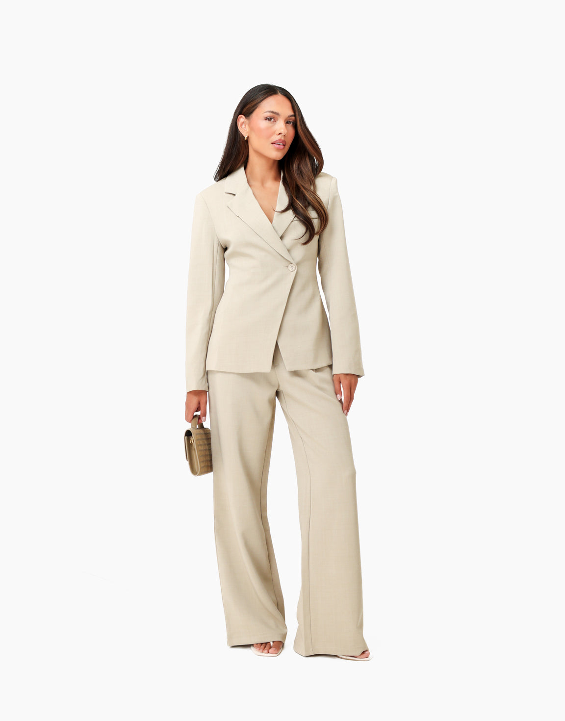 Licht Taupe Wijde Luxe Classic - Pantalon