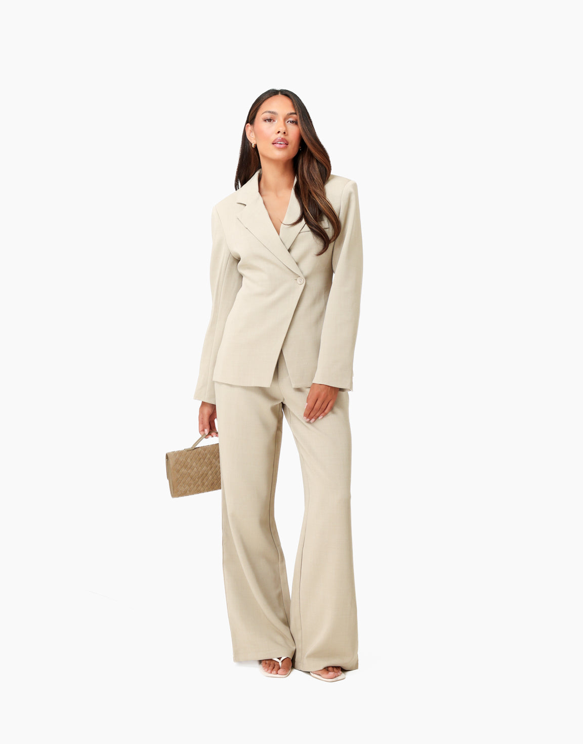 Licht Taupe Getailleerde LS - Blazer