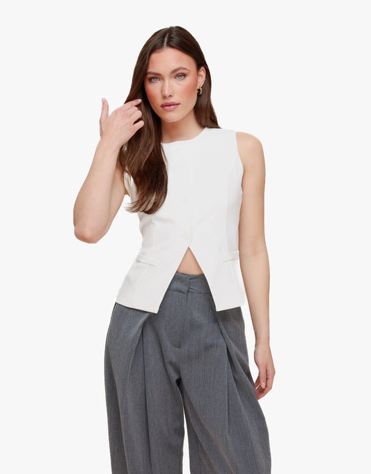 White High Buttons - Waistcoat