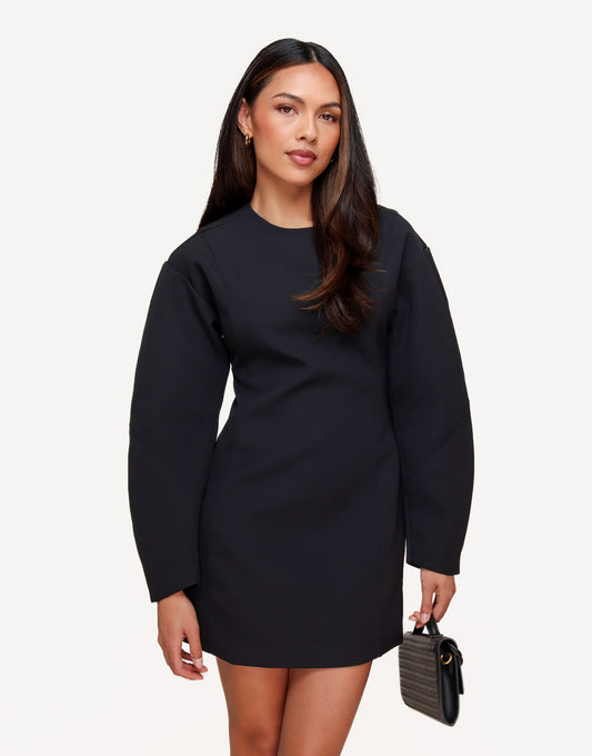 KLEDING-WEBSHOP-ZWARTE-AANGESLOTEN-REGULAR-BALLONMOUWEN-LS-JURK-01