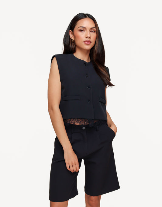 Zwarte Kanten F/W Edit Cropped - Gilet