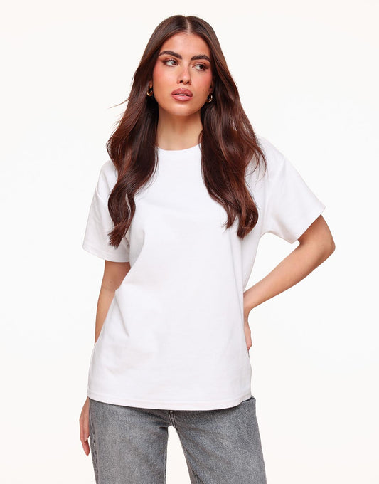 White Oversized Basic SS - T-shirt