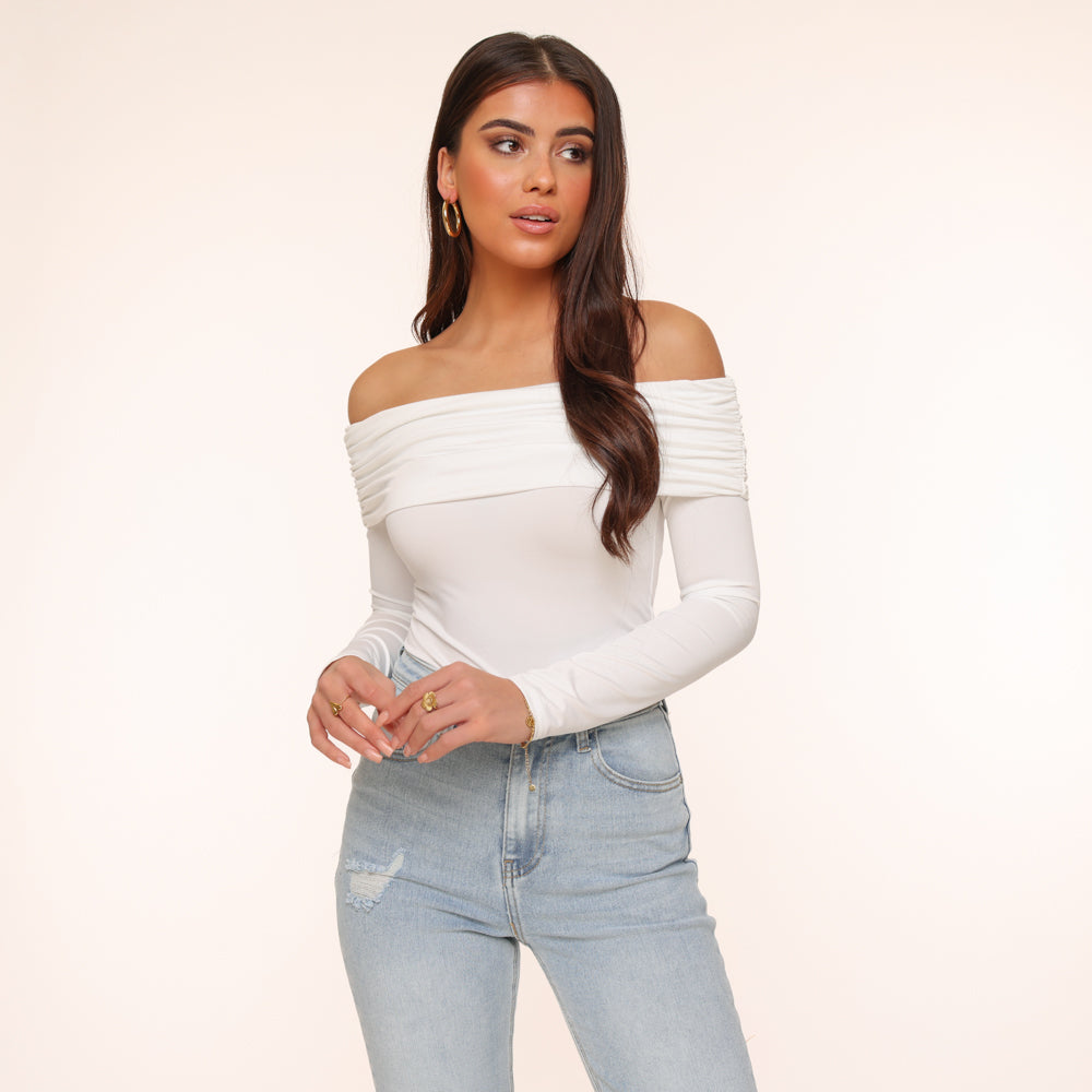 Witte off shoulder blouse new arrivals