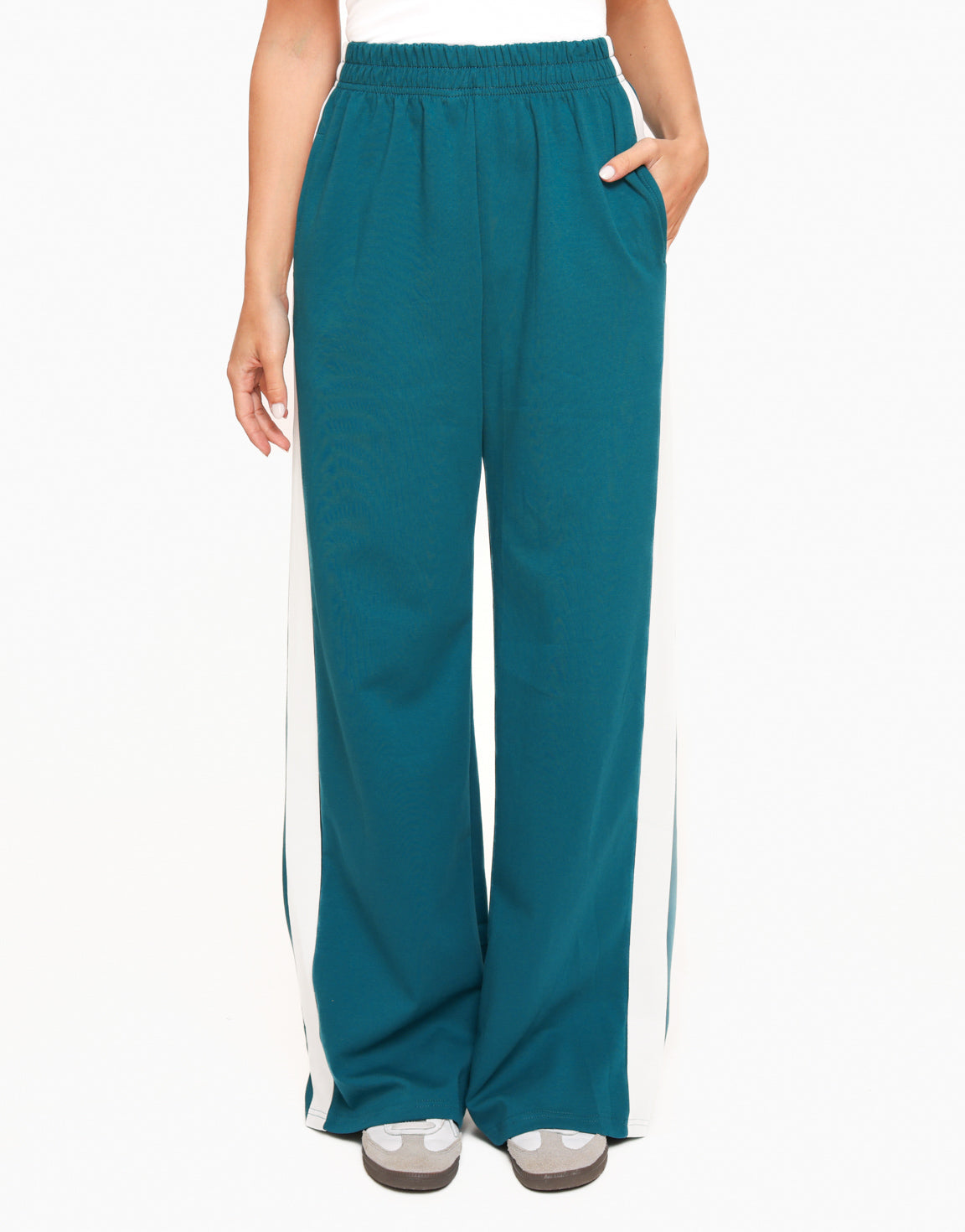 Petrol Long Stripe - Trousers