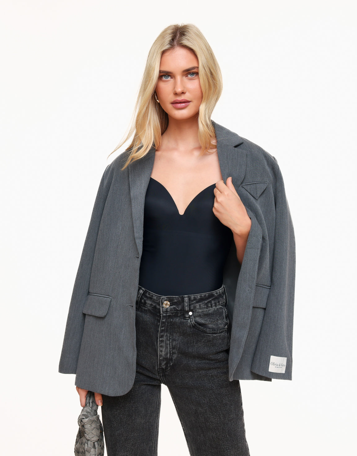 Grey STUDIO Basic Oversized - Blazer