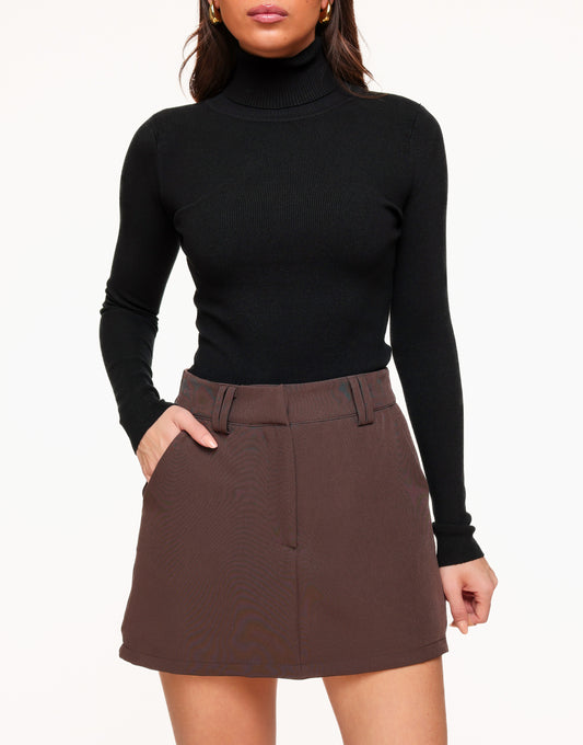 Donkerbruine F/W Edit Basic - Skort