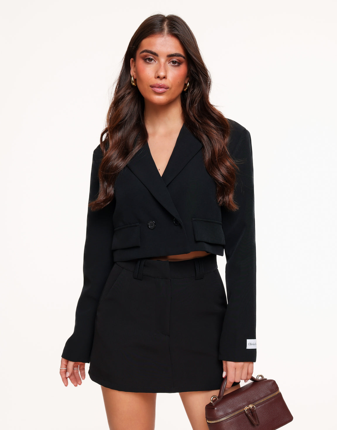 Black Cropped LS - Blazer