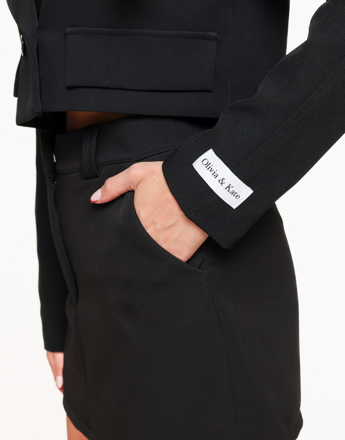 Black Cropped LS - Blazer