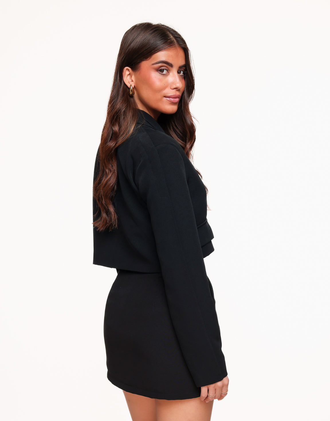 Black Cropped LS - Blazer