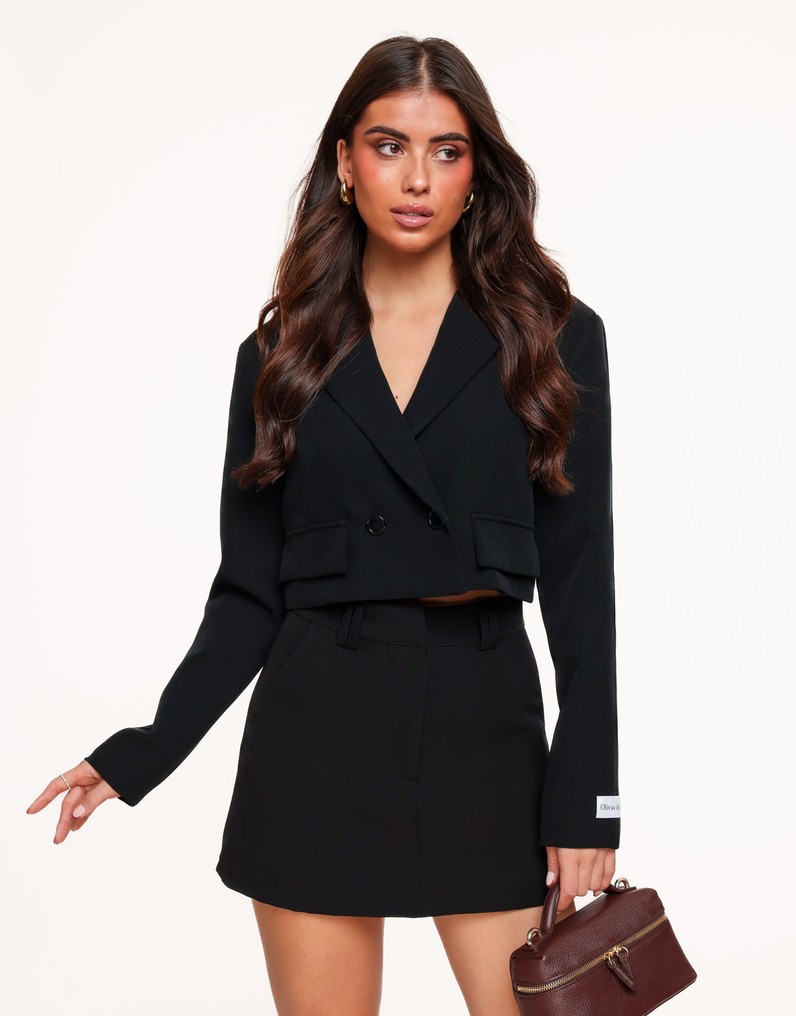 Zwarte F/W Edit Cropped LS - Blazer