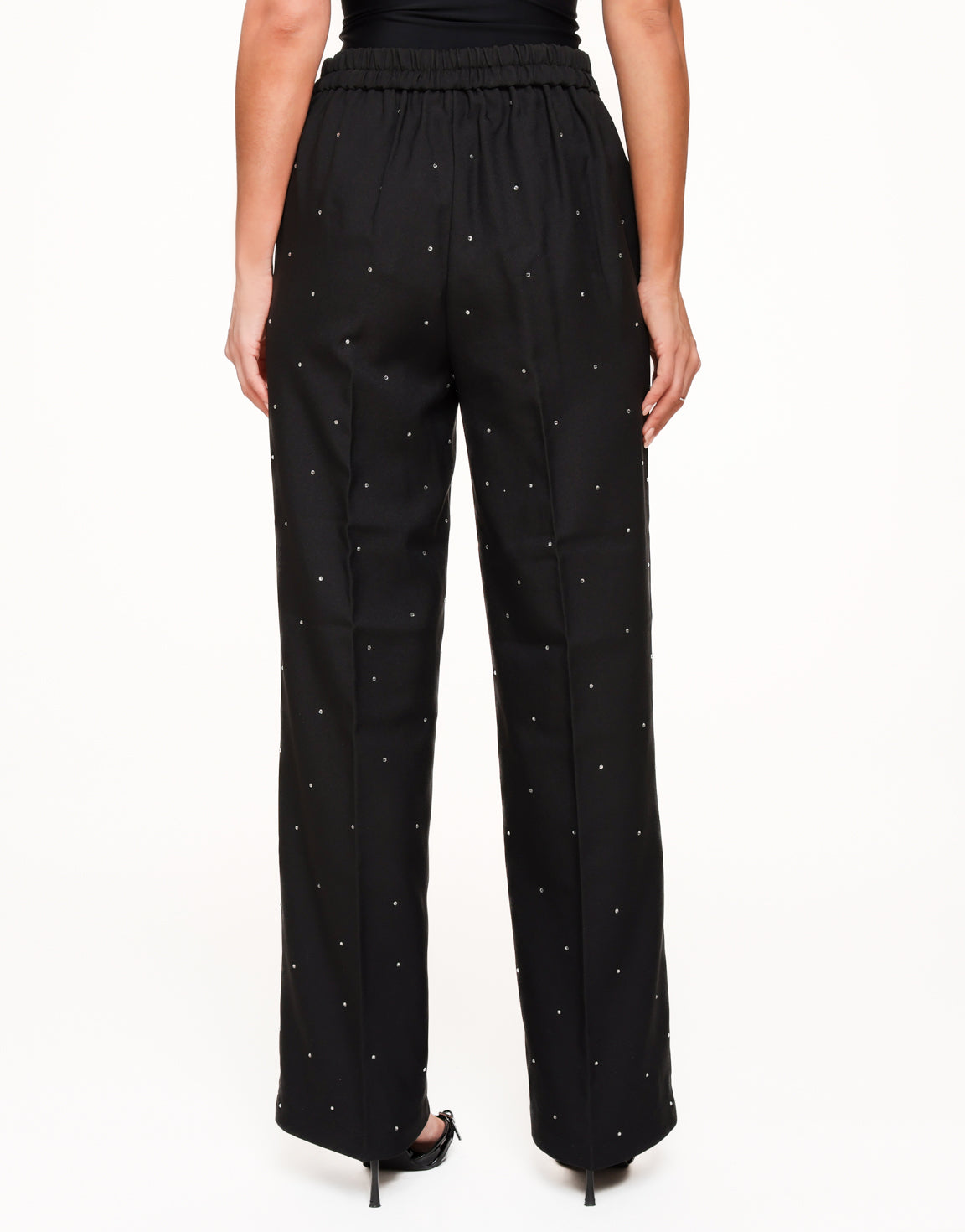 Zwarte Glitter Stenen - Pantalon