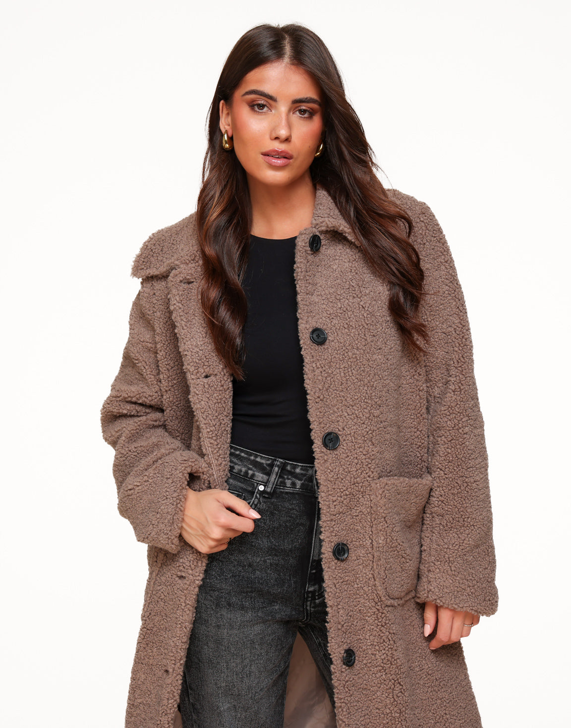 Taupe Long Teddy - Jacket