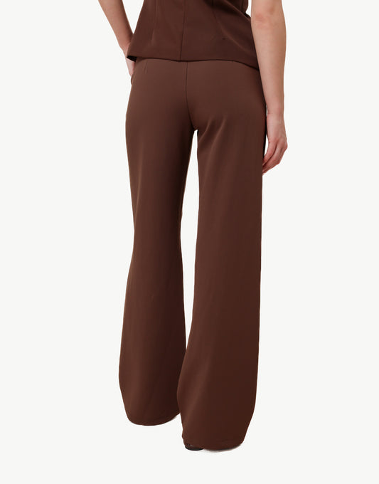 Dark brown Basic Straight - Trousers