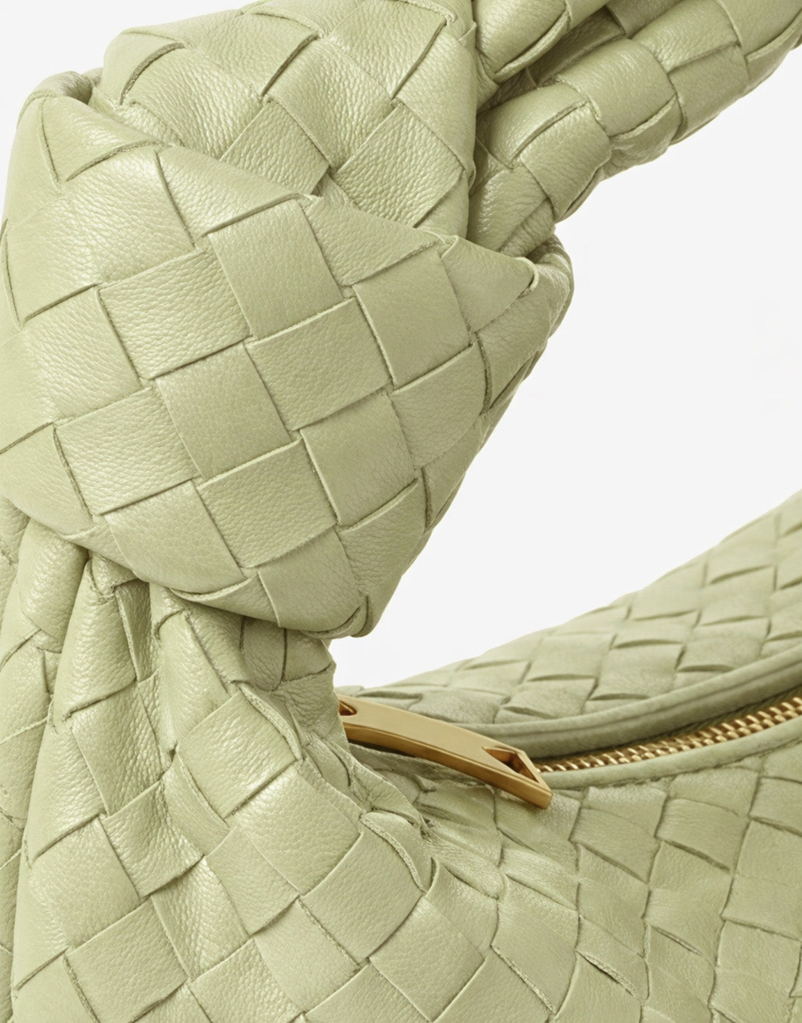 Light Green Large Wide Braided - Bag