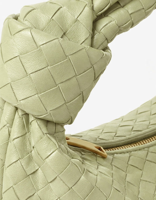 Light Green Large Wide Braided - Bag