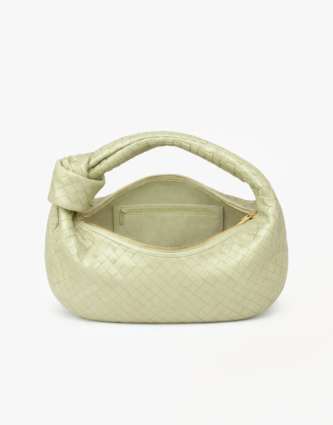 Light Green Large Wide Braided - Bag