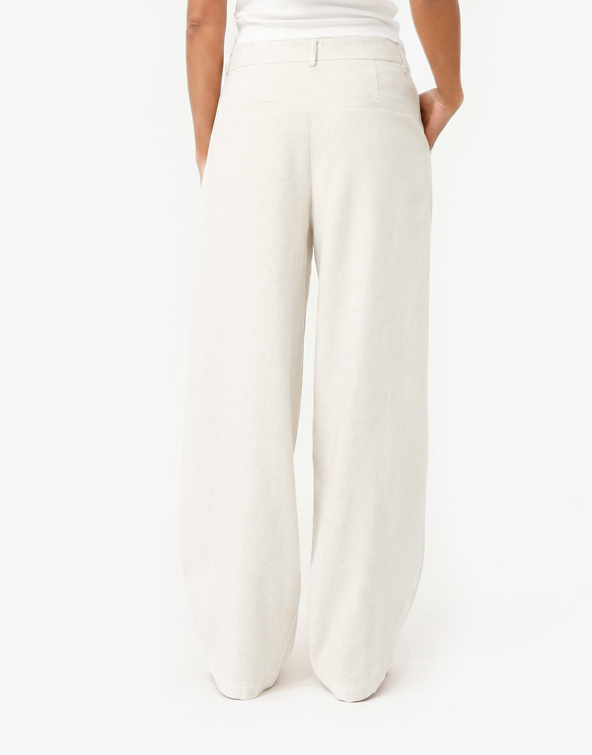 Off White Signature Linnen Blend Ballon - Pantalon