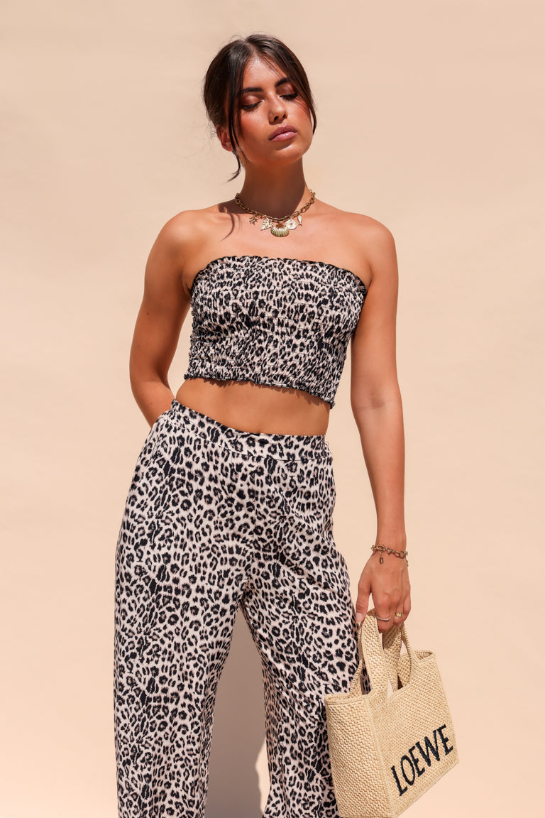 SALE-PANTERPRINT-SET-TOP-STRAPLESS-BROEK-ZOMER