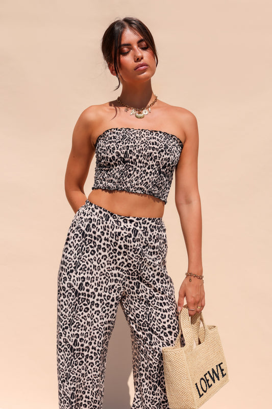 SALE-PANTERPRINT-SET-TOP-STRAPLESS-BROEK-ZOMER