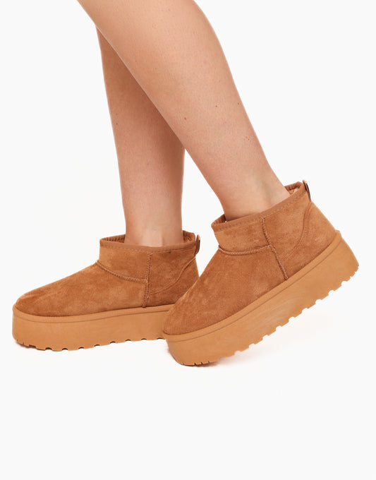 Camel Lage Zachte Platform - Schoenen