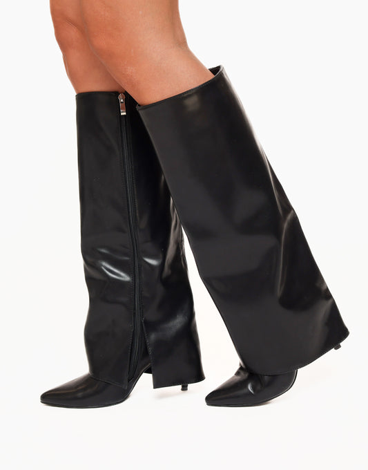 Black High Classic Heel - Boots