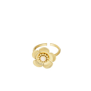 Golden Flower Statement - Ring