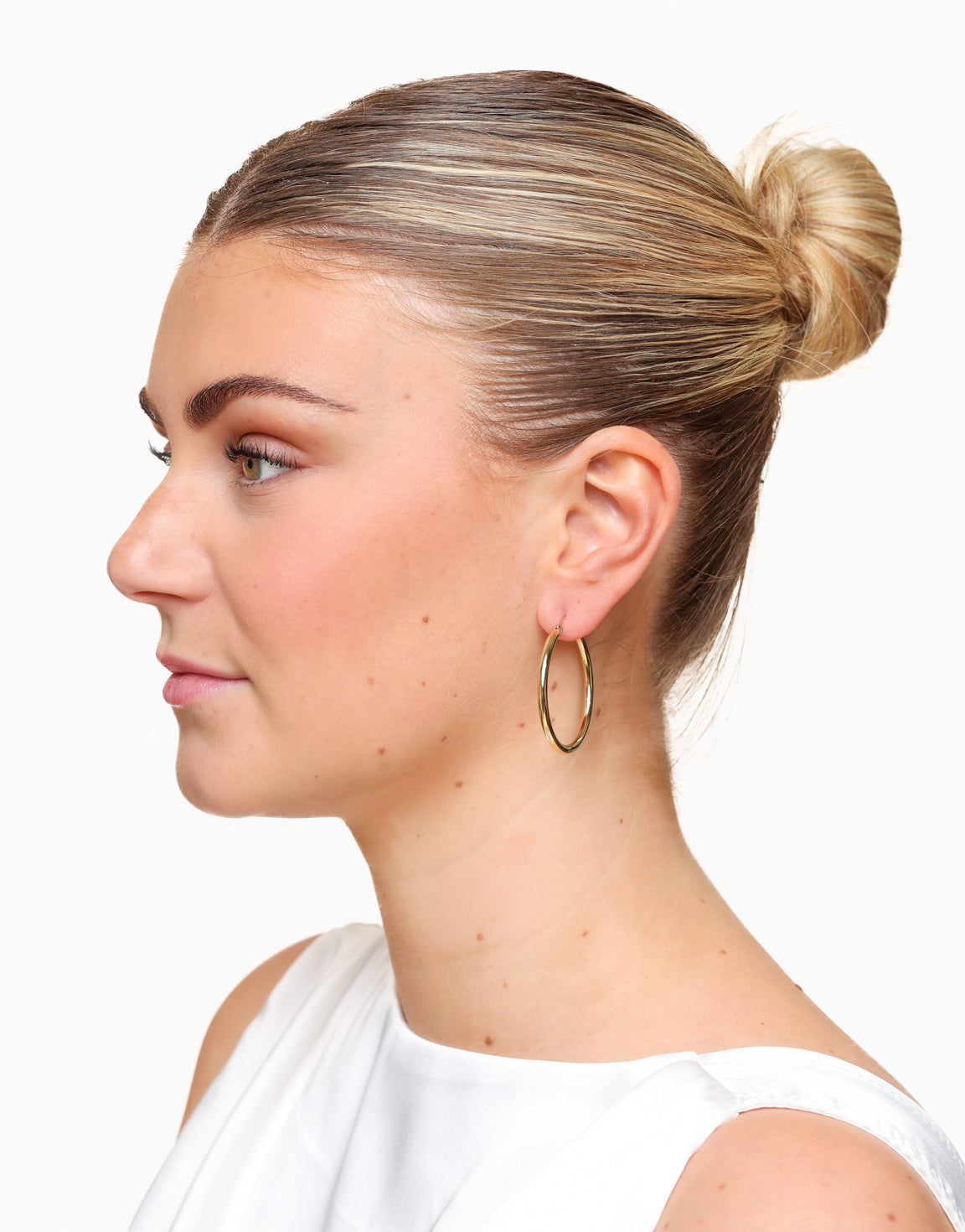 Golden Big Ring - Earrings