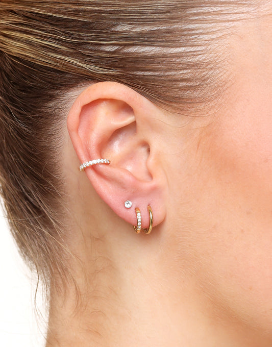 SIERADEN-GOUDEN-KLEINE-ZIRKONIA-EARCUFF-DIAMANT-STUD-OORBELLEN-BASIC-HOOPS