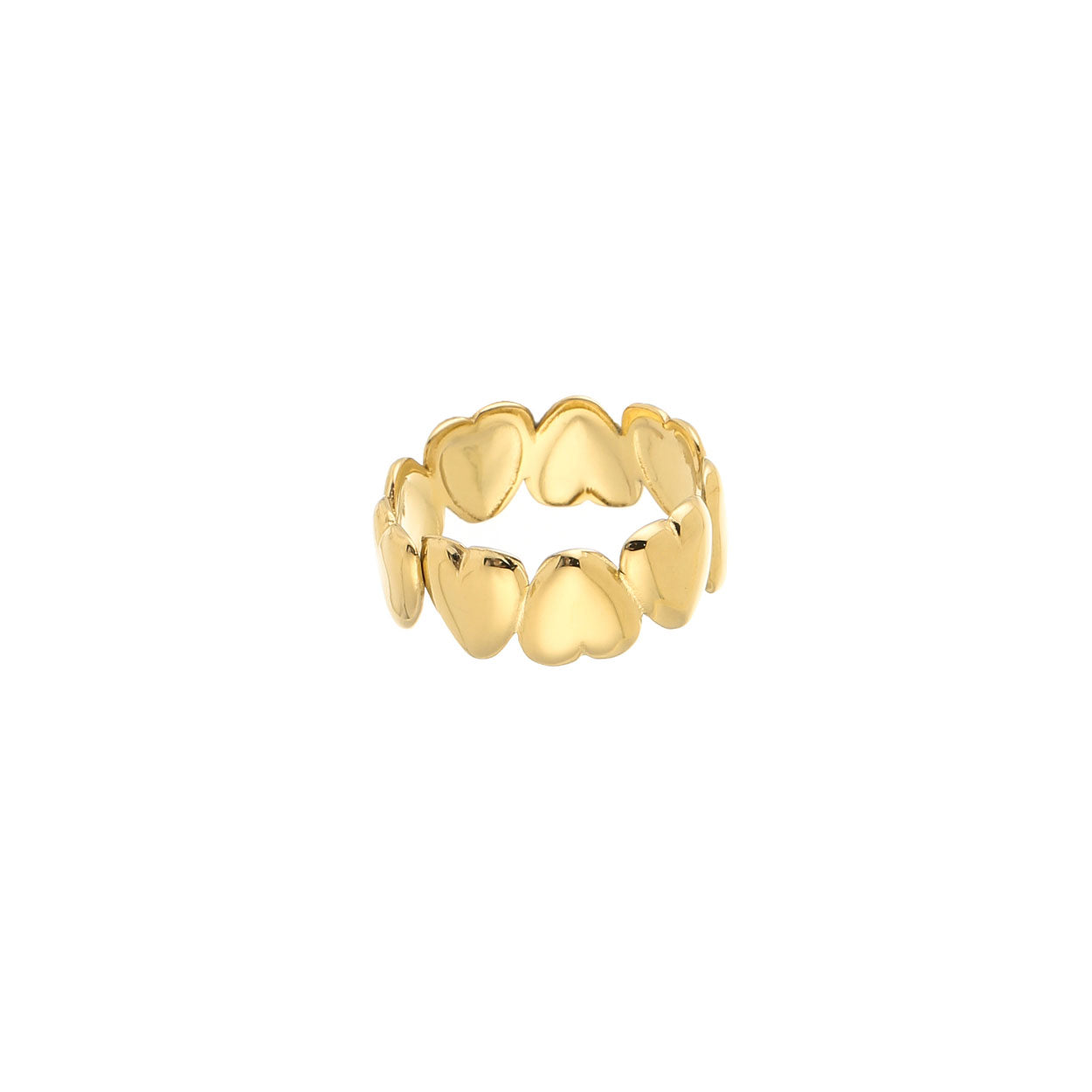 Golden Hearts Row - Ring