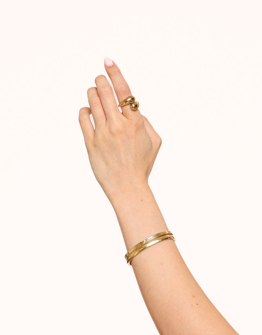 Golden Narrow Bangle - Bracelet