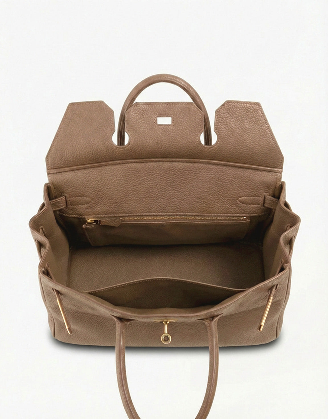 Taupe Grote Gouden Details - Tas