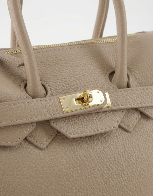 Taupe Medium Gold Details - Bag