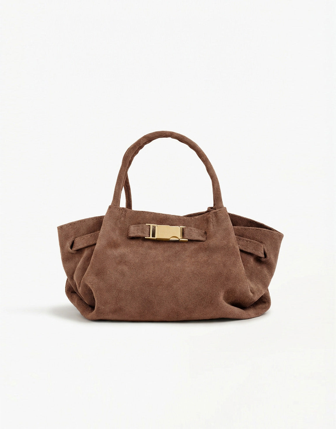 Taupe Suede Shopper - Tas