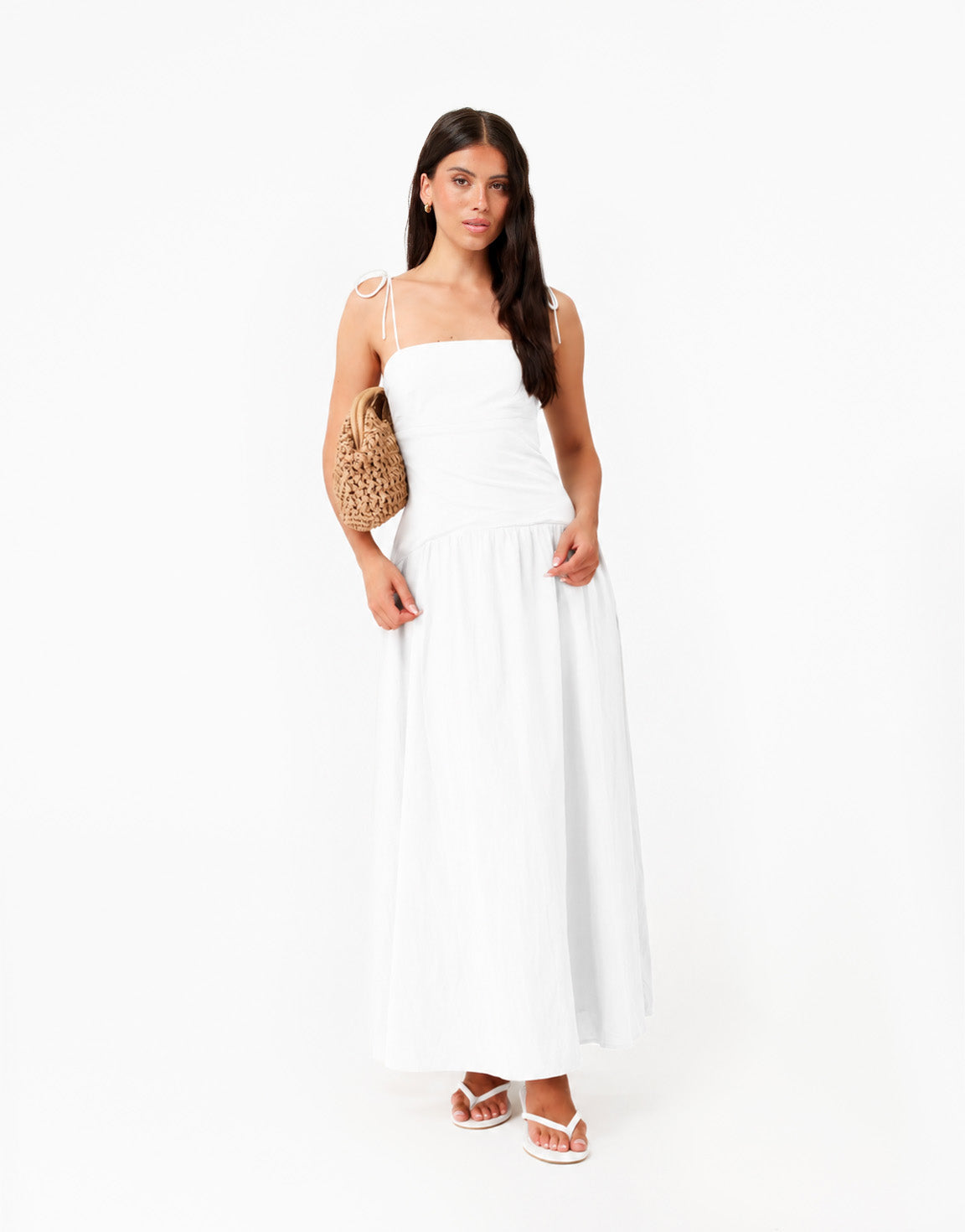 Witte Mouwloze Maxi - Jurk