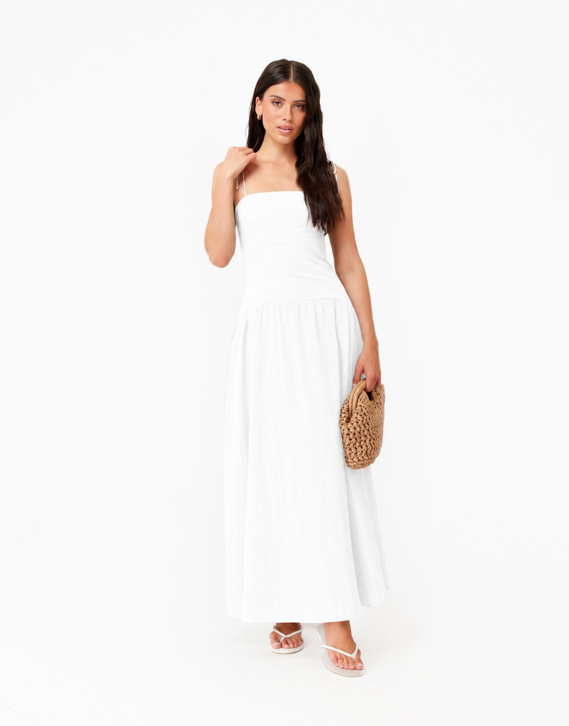 Witte Mouwloze Maxi - Jurk