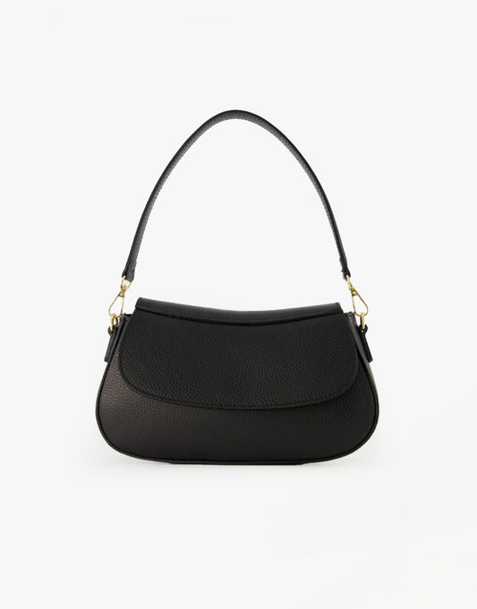 Zwarte Elegante Leren - Tas