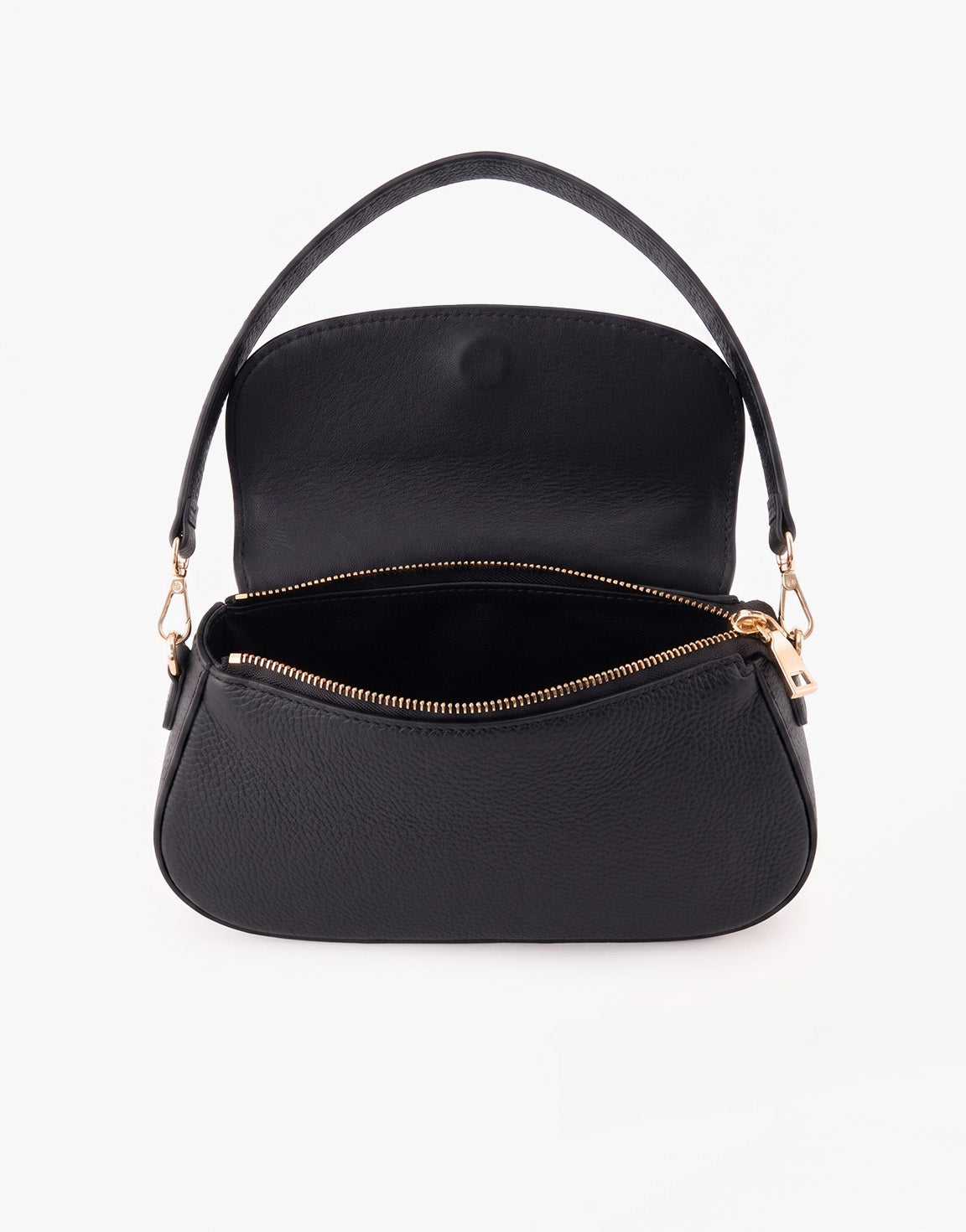 Black Elegant Leather - Bag