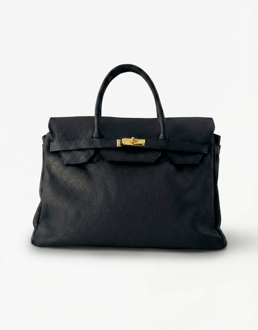 Black Large Gold Details - Bag