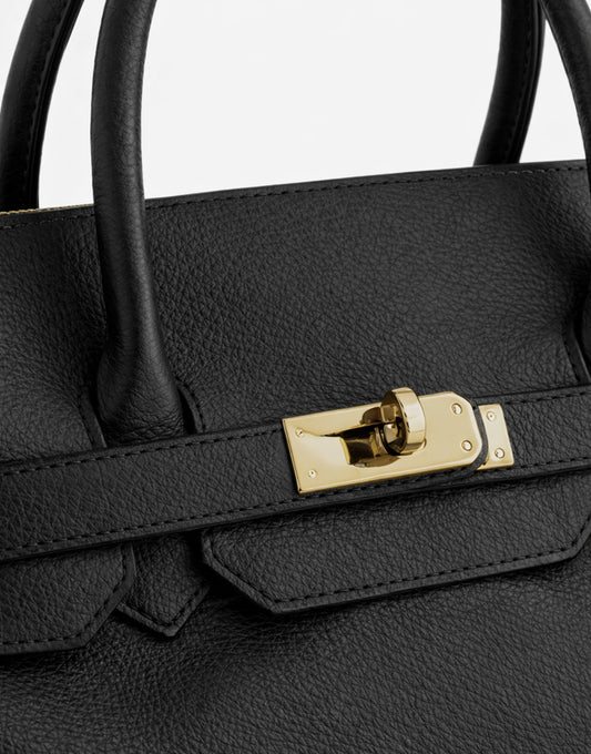 Black Large Gold Details - Bag