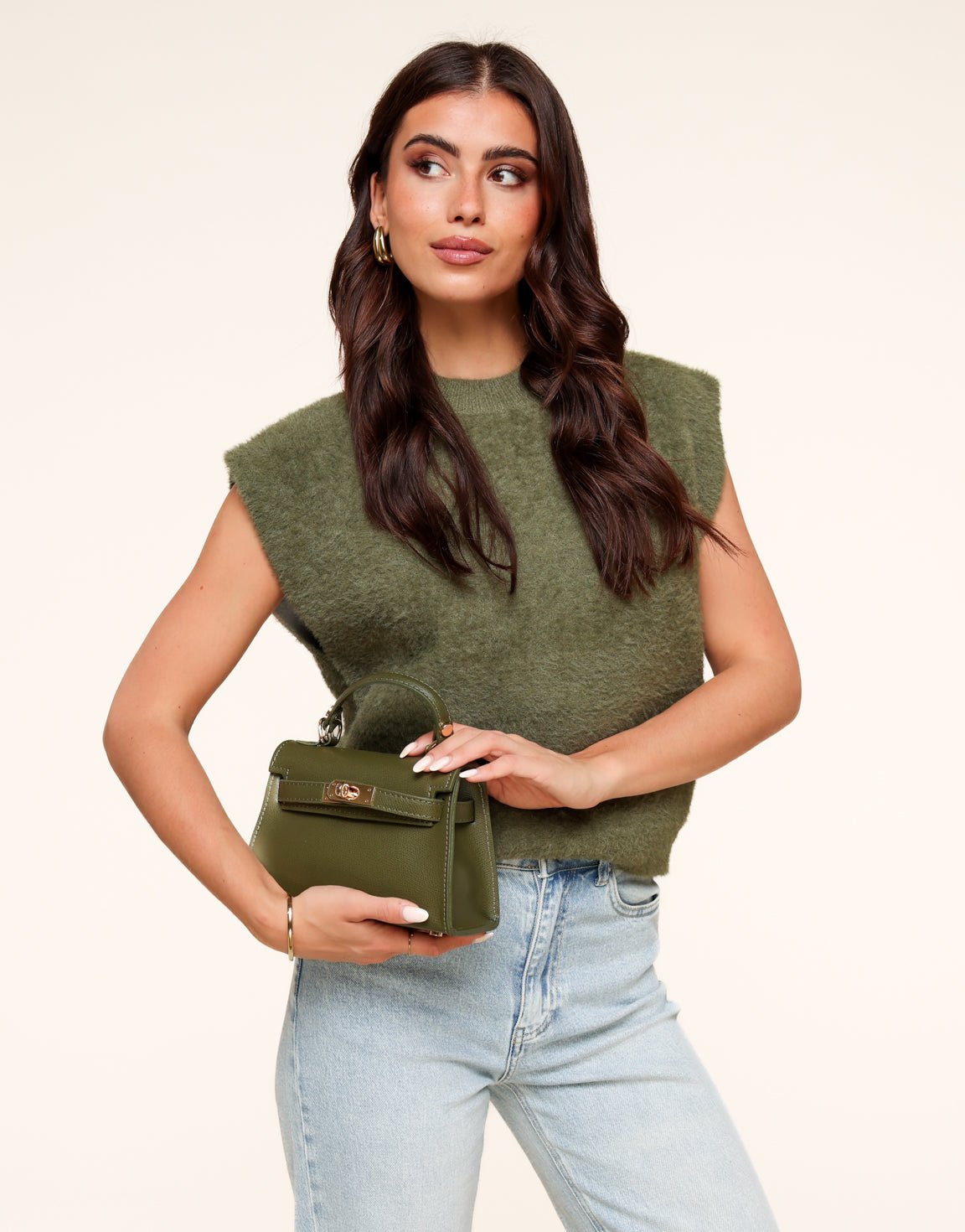 Army Groene Gouden Detail - Tas - Olivia & Kate