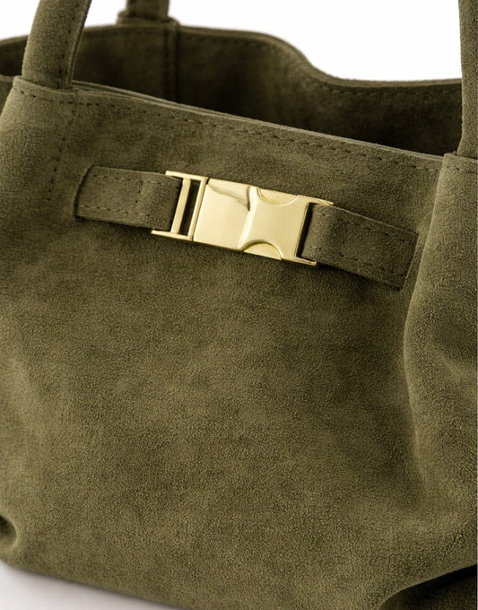 Army Groene Suede Shopper - Tas - Olivia & Kate