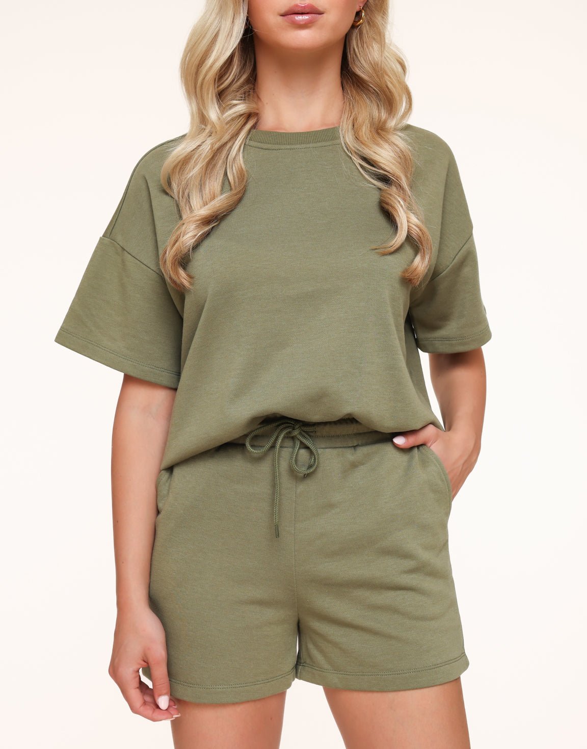 Army Groene Zomerse Jogging - Short - Olivia & Kate