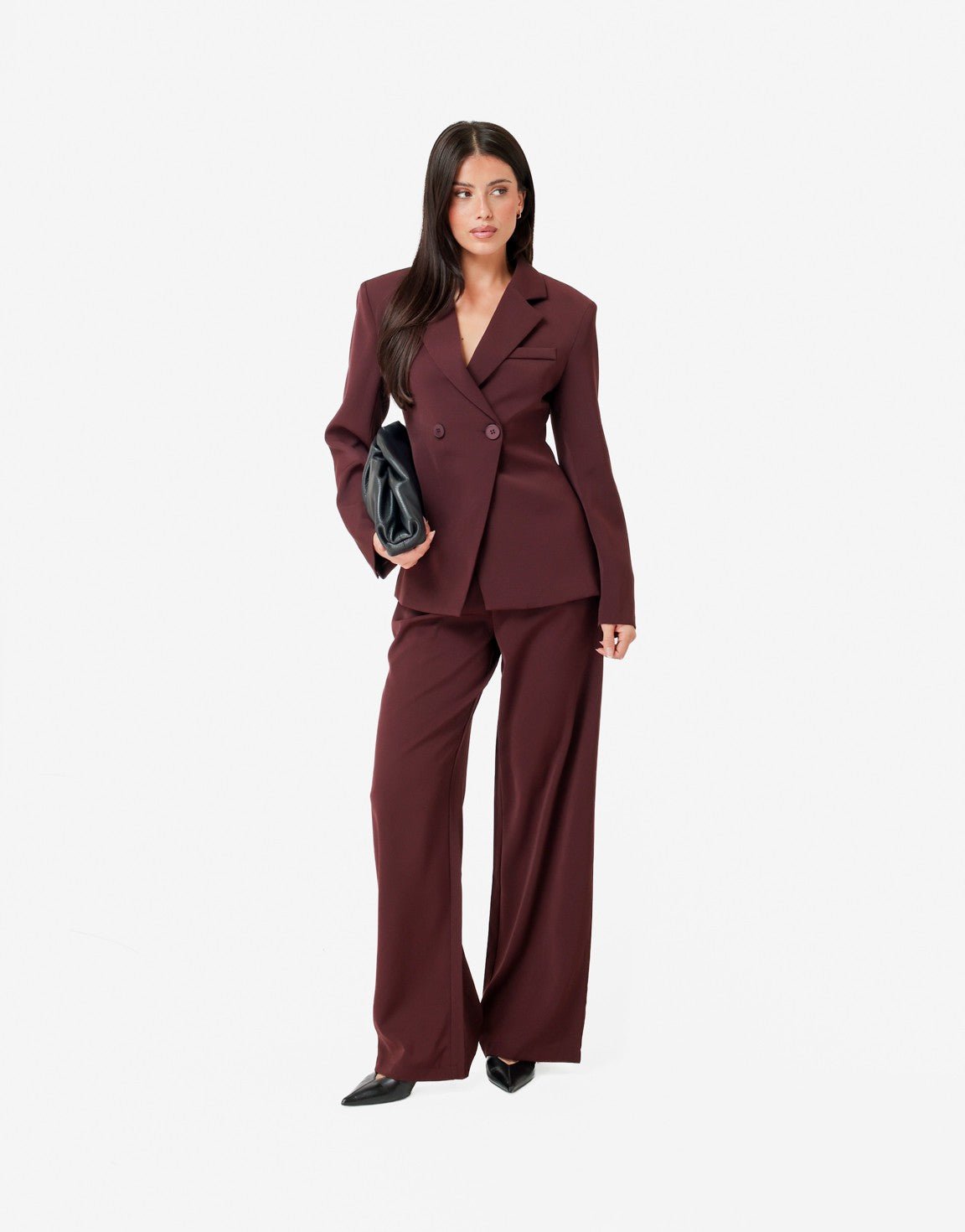 Aubergine Luxe Classic Rechte - Pantalon - Olivia & Kate
