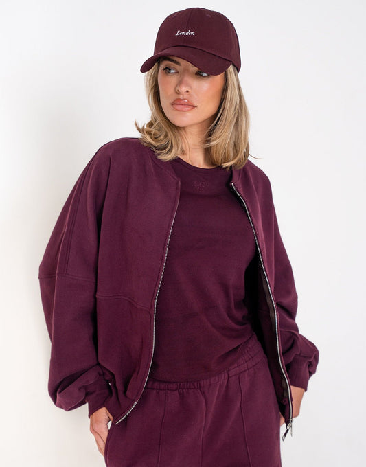 Aubergine O&K Basic SS - Top - Olivia & Kate